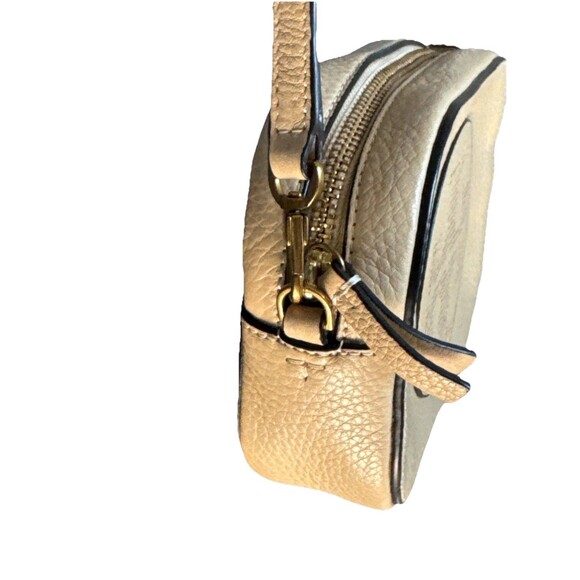 Tory Burch Women's Small Leather Beige Crossbody Bag Big Logo - Picture 6 of 13